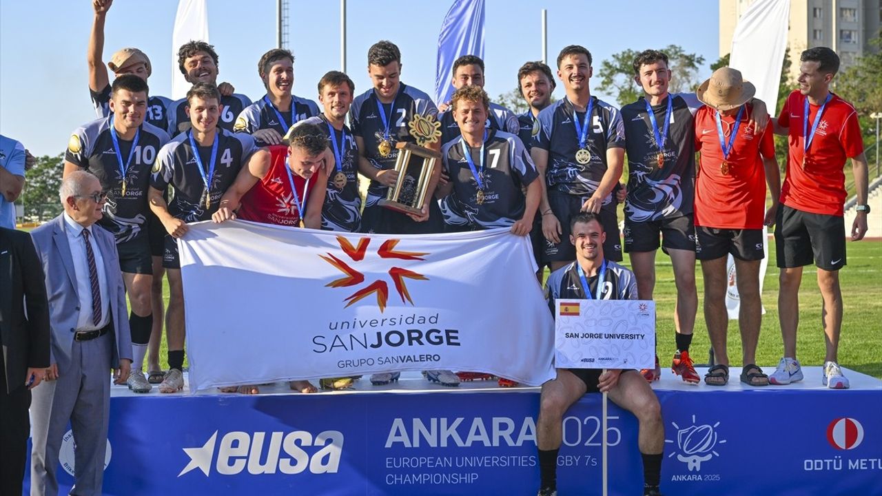 EUSA Üniversitelerarası 7'li Ragbi Avrupa Şampiyonası Ankara'da Sona Erdi