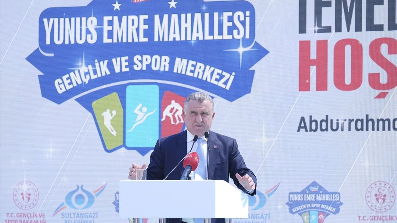 Gençlik ve Spor Bakanı Osman Aşkın Bak, Yunus Emre Mahallesi Gençlik ve Spor Merkezi'nin Temel Atma Törenine Katıldı