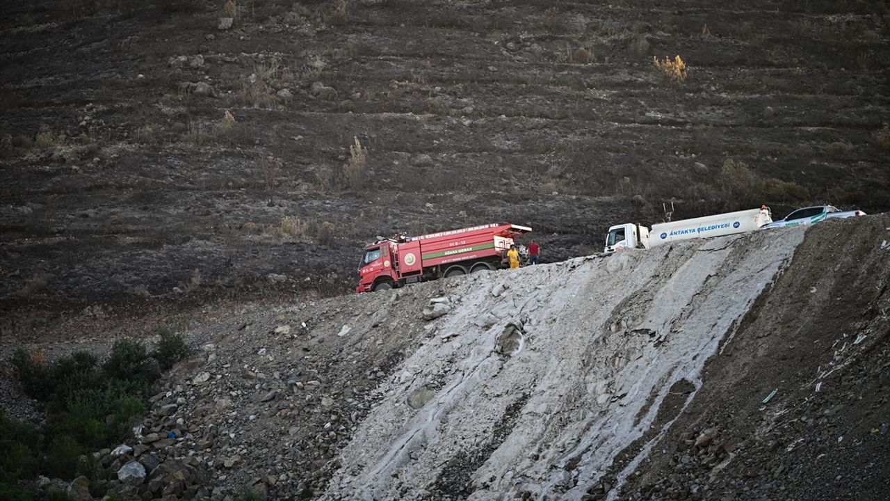 Hatay'daki Orman Yangınında Zarar Gören Alanlar Dronla Görüntülendi