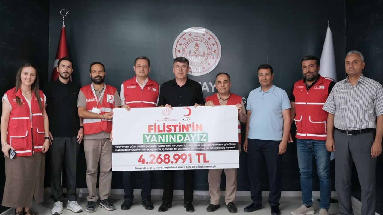 Hataylı Öğrencilerden Filistinli Çocuklara Destek Projesi
