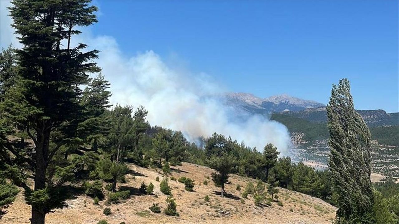 Isparta'nın Sütçüler İlçesinde Orman Yangını Kontrol Altına Alınıyor