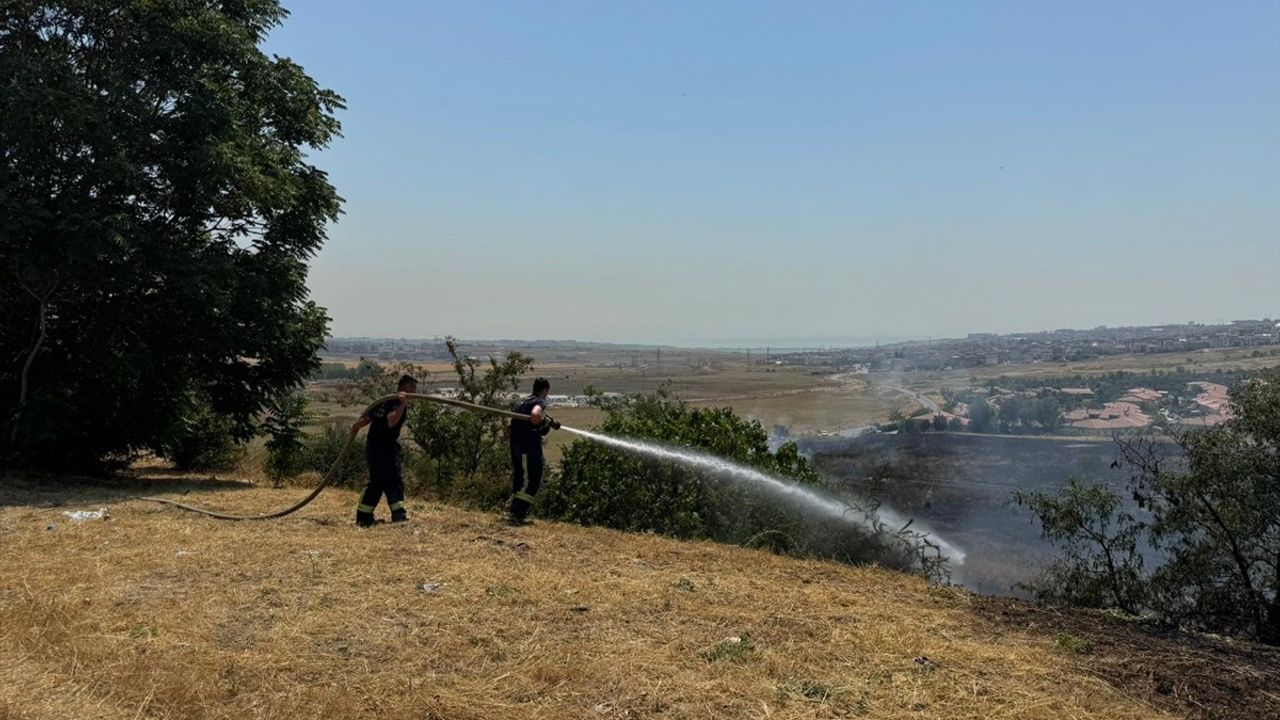 İstanbul'daki Otluk Alanda Yangın Kontrol Altına Alındı