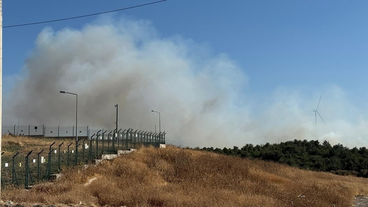 İzmir'in Urla İlçesinde Orman Yangınına Müdahale Devam Ediyor
