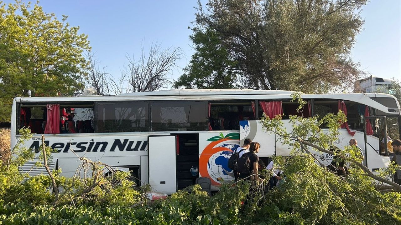 Konya'da Yolcu Otobüsü Ağaçlara Çarptı: 7 Yaralı