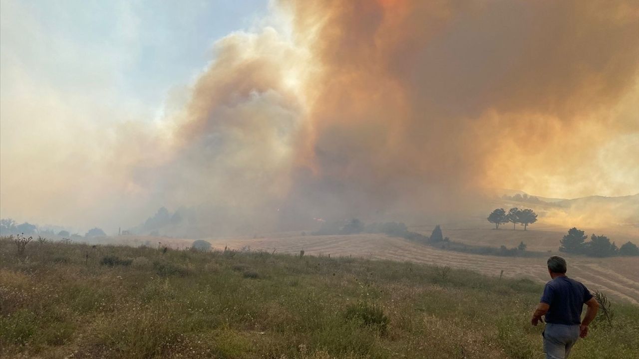 Kütahya Dumlupınar'da Orman Yangınına Müdahale Ediliyor