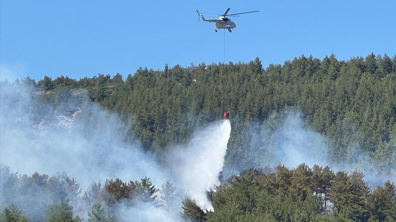 Muğla'nın Menteşe İlçesinde Orman Yangınına Müdahale Ediliyor