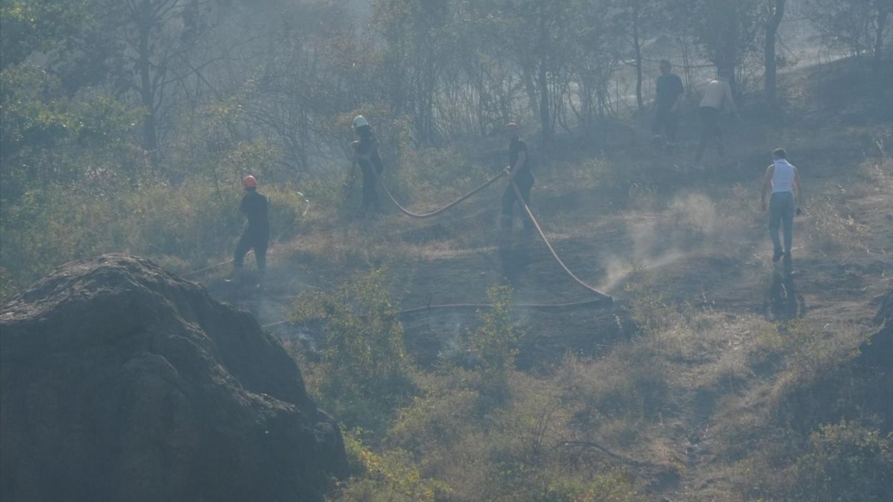 Sakarya'nın Hendek İlçesinde Orman Yangınına Müdahale Ediliyor