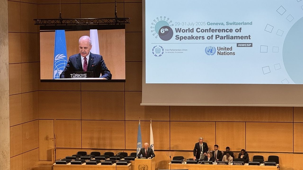 TBMM Başkanı Kurtulmuş, Cenevre'deki Konferansta Filistin'e Destek Çağrısı Yaptı