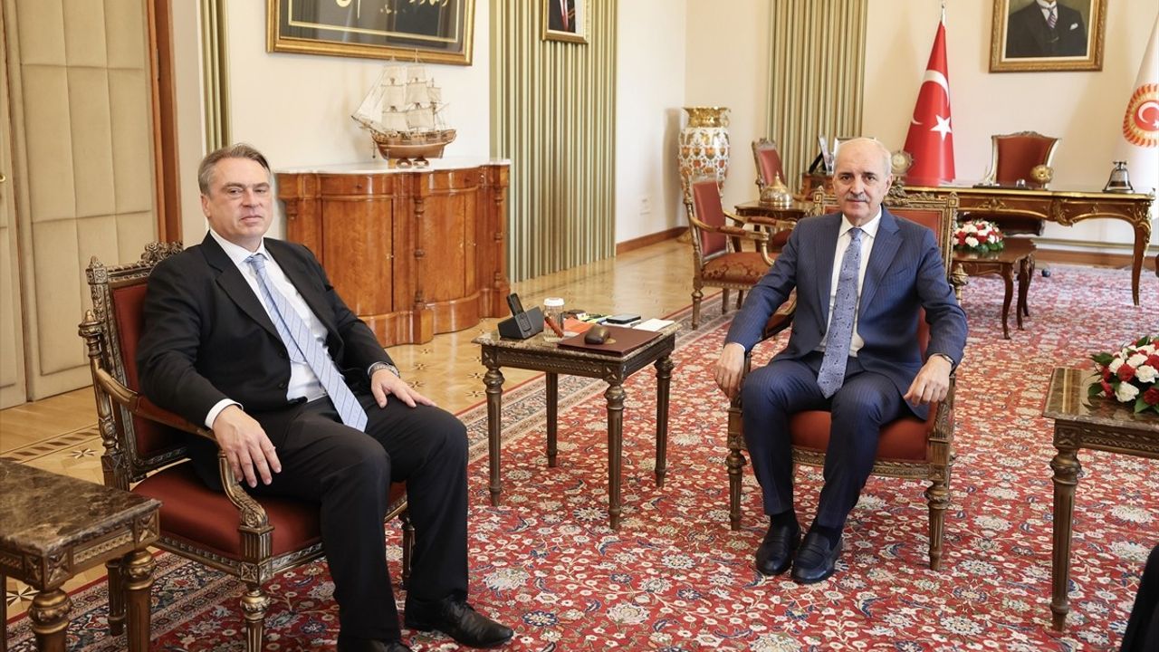 TBMM Başkanı Numan Kurtulmuş, AB Türkiye Delegasyon Başkanı Büyükelçi Thomas Hans Ossowski'yi Kabul Etti