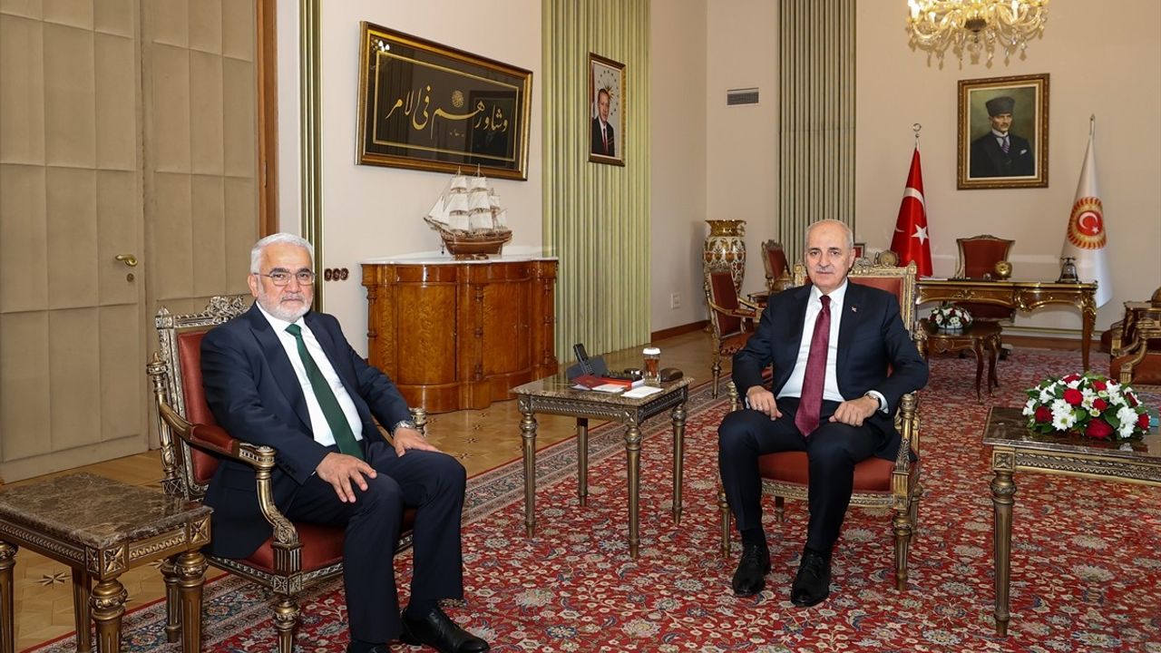TBMM Başkanı Numan Kurtulmuş, HÜDA PAR Genel Başkanı Zekeriya Yapıcıoğlu'nu kabul etti