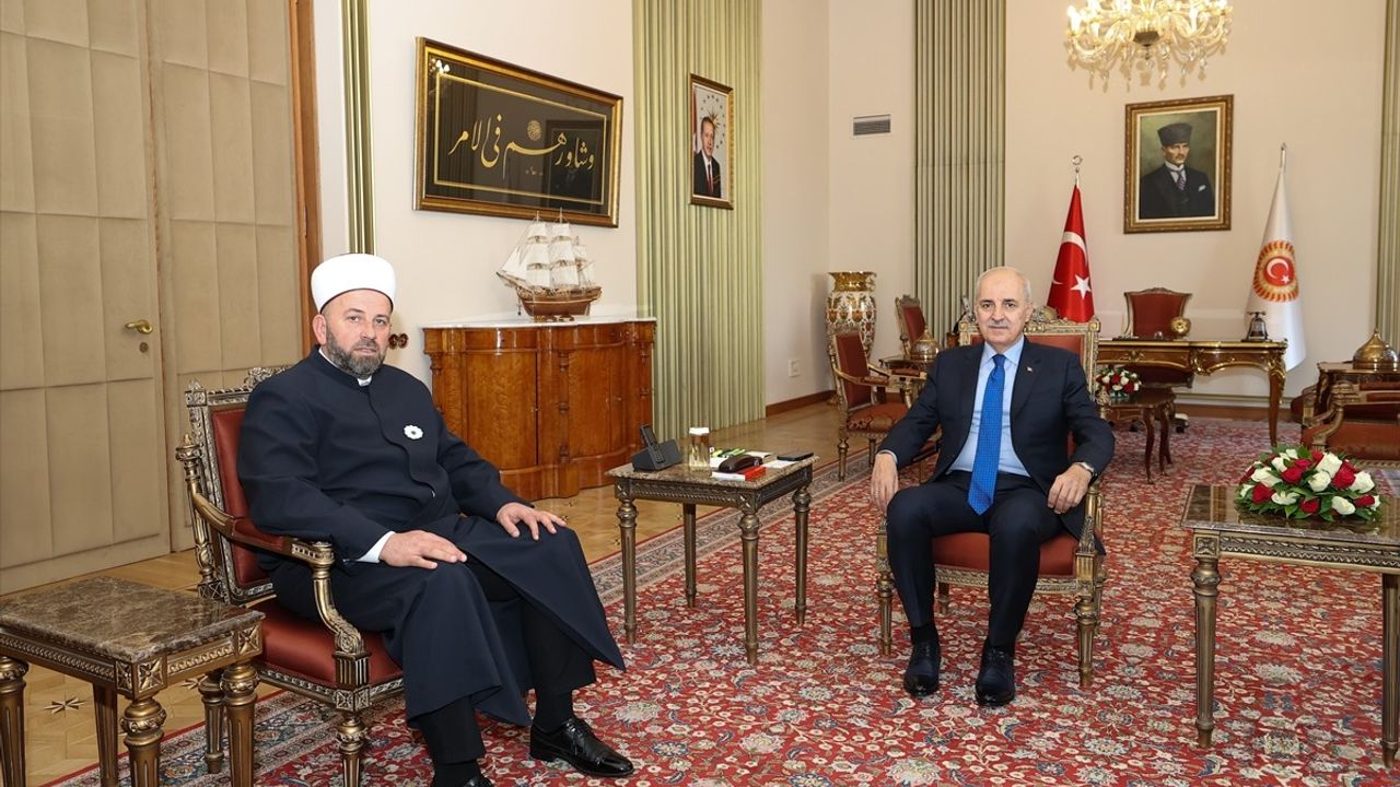 TBMM Başkanı Numan Kurtulmuş, Karadağ İslam Birliği Başkanı Rifat Fejzic ile Görüştü
