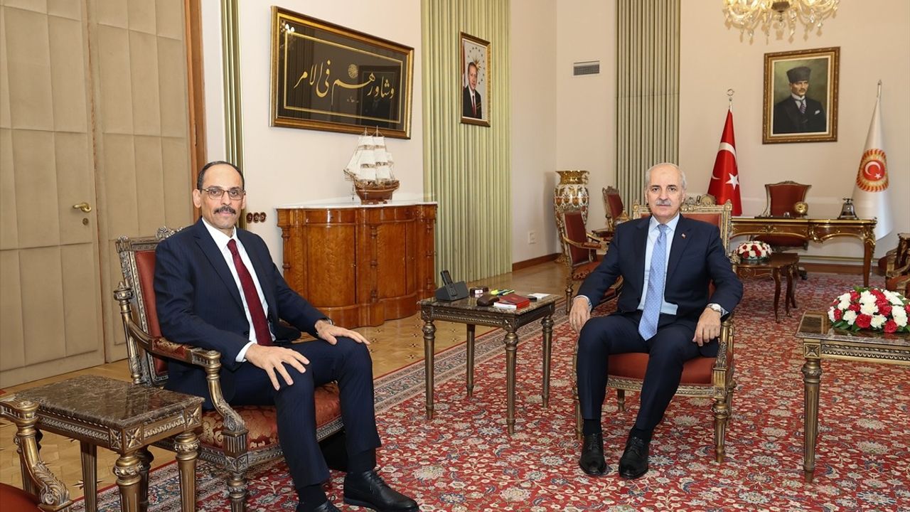 TBMM Başkanı Numan Kurtulmuş, MİT Başkanı İbrahim Kalın'ı Ağırladı