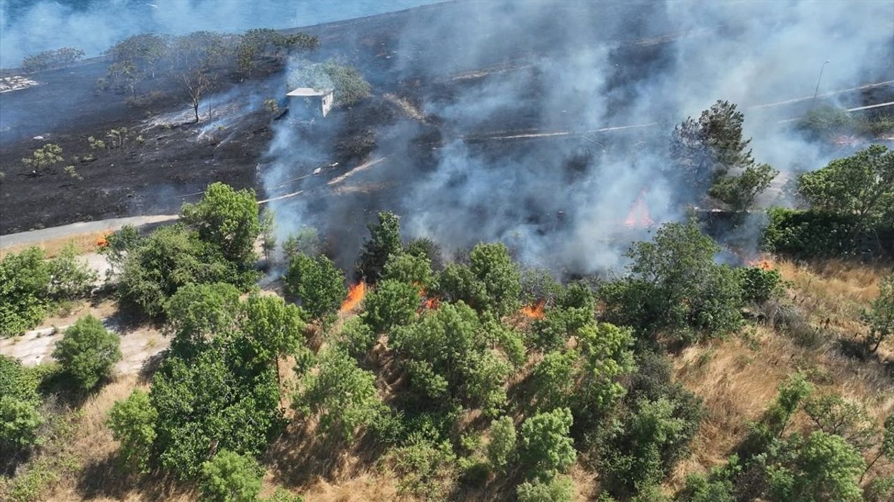 Tekirdağ'da Anız Yangını Kontrol Altına Alındı