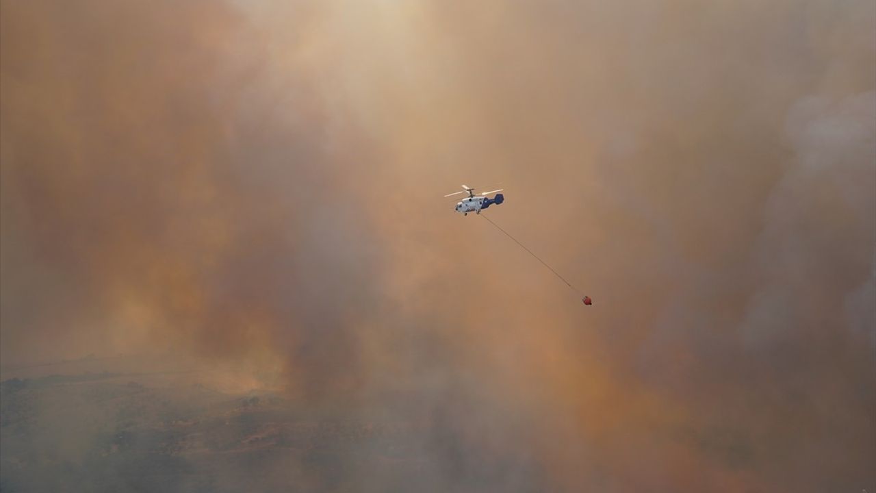 Tekirdağ'da Anız Yangını Ormana Sıçradı, Yerleşim Yerleri Boşaltıldı