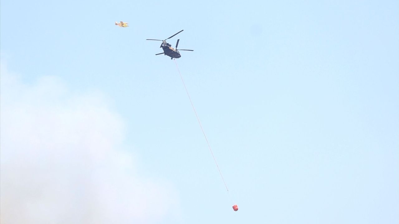 Tekirdağ'daki Orman Yangınına Hava ve Kara Unsurlarıyla Yoğun Müdahale Devam Ediyor