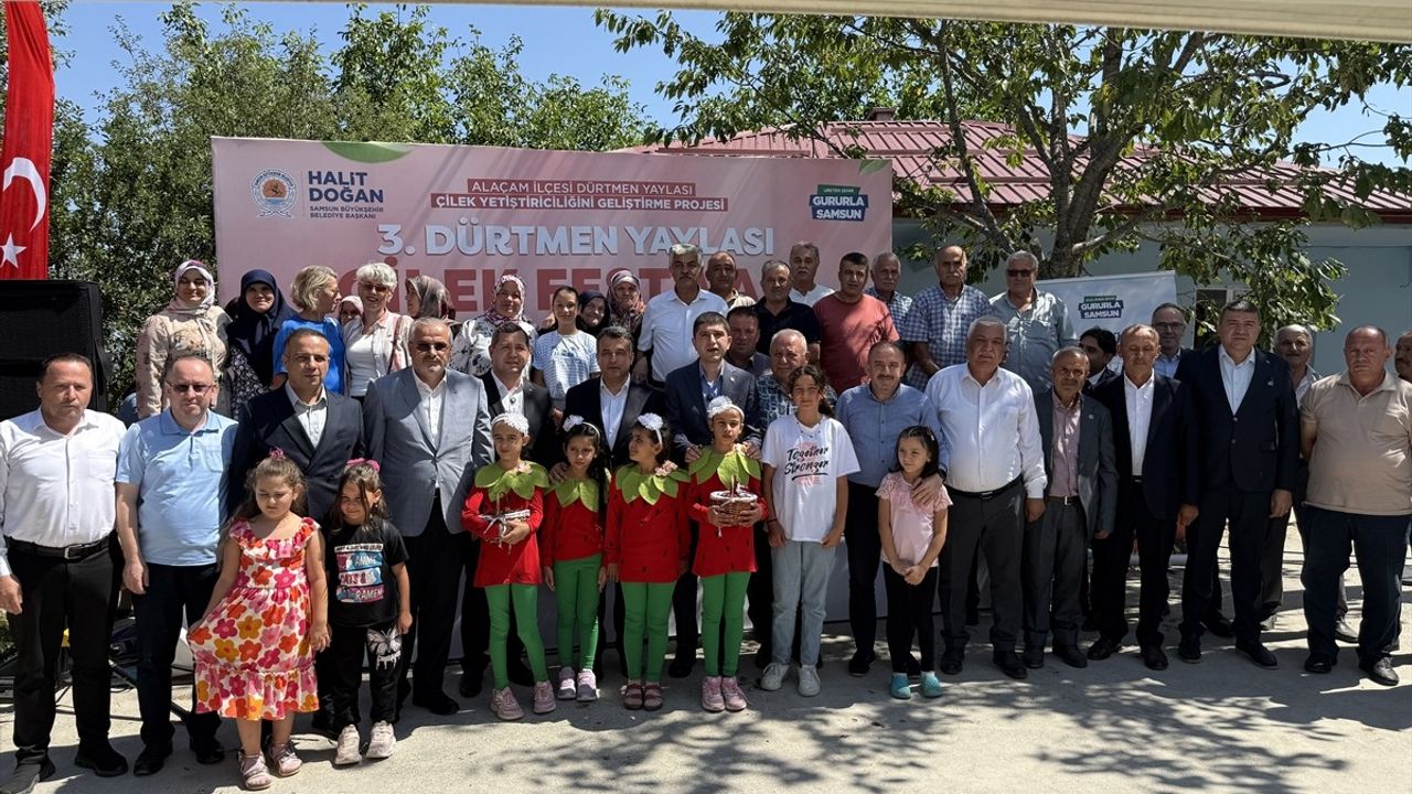 Alaçam'da 3. Dürtmen Yaylası Çilek Festivali: Üretici Desteği ve Marka Adımları