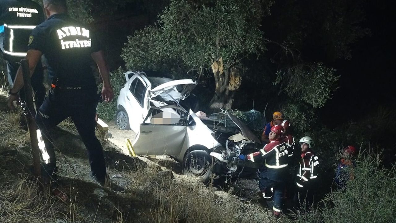 Aydın Çine'de şarampole devrilen otomobil: 2 kişi yaşamını yitirdi, 1 çocuk yaralandı