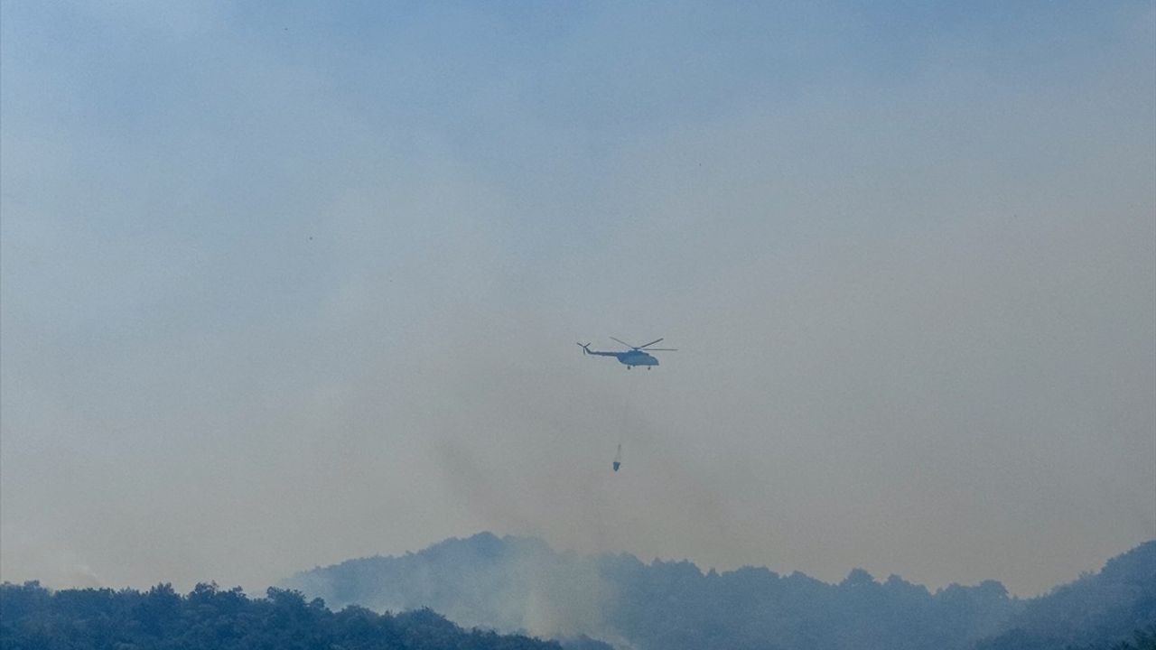 Bursa İznik'te Bayındır Mahallesi'nde makilik yangını: Havadan ve karadan müdahale sürüyor