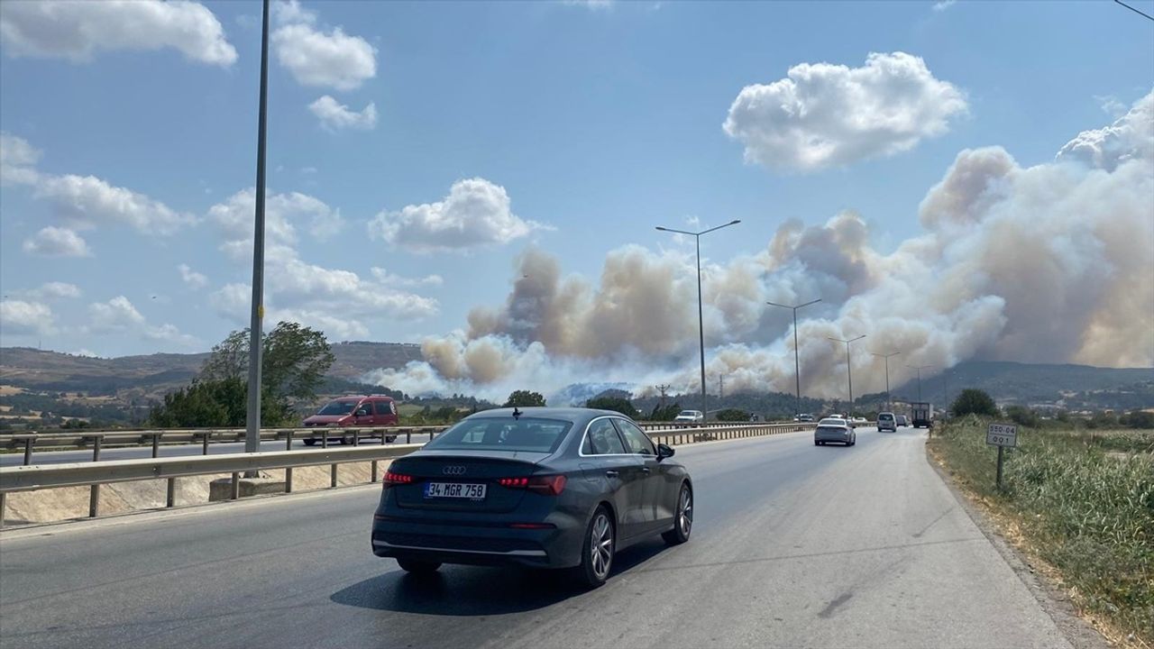 Çanakkale'deki Orman Yangınında Müdahale Devam Ediyor