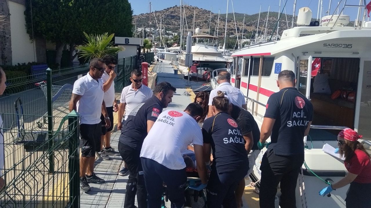 Datça'da dalış sırasında 'vurgun' yaşayan dalgıç İzmir'e sevk edildi