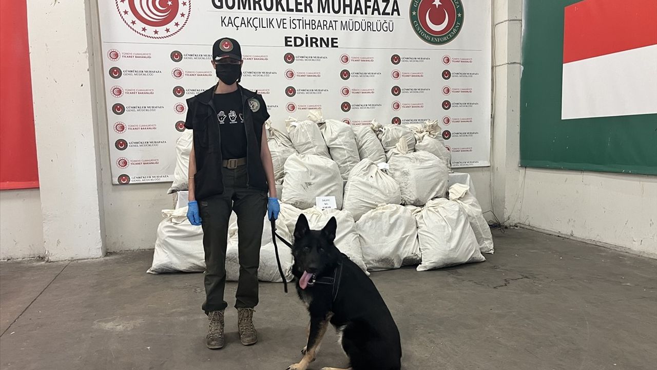 Edirne Kapıkule'de iki operasyonda 245 kilo 932 gram esrar ele geçirildi