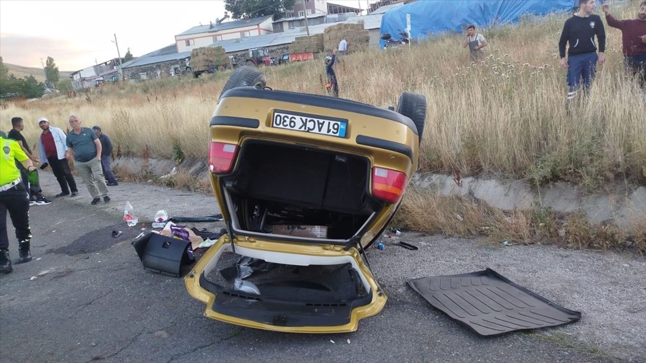 Erzurum'da takla atan otomobilde 2 kişi hayatını kaybetti