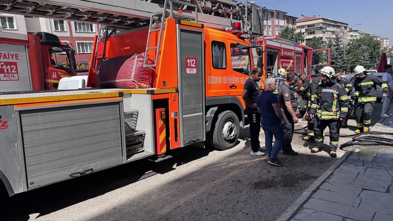 Erzurum'daki Güzellik Merkezinde Yangın: 1 Kişi Dumandan Etkilendi
