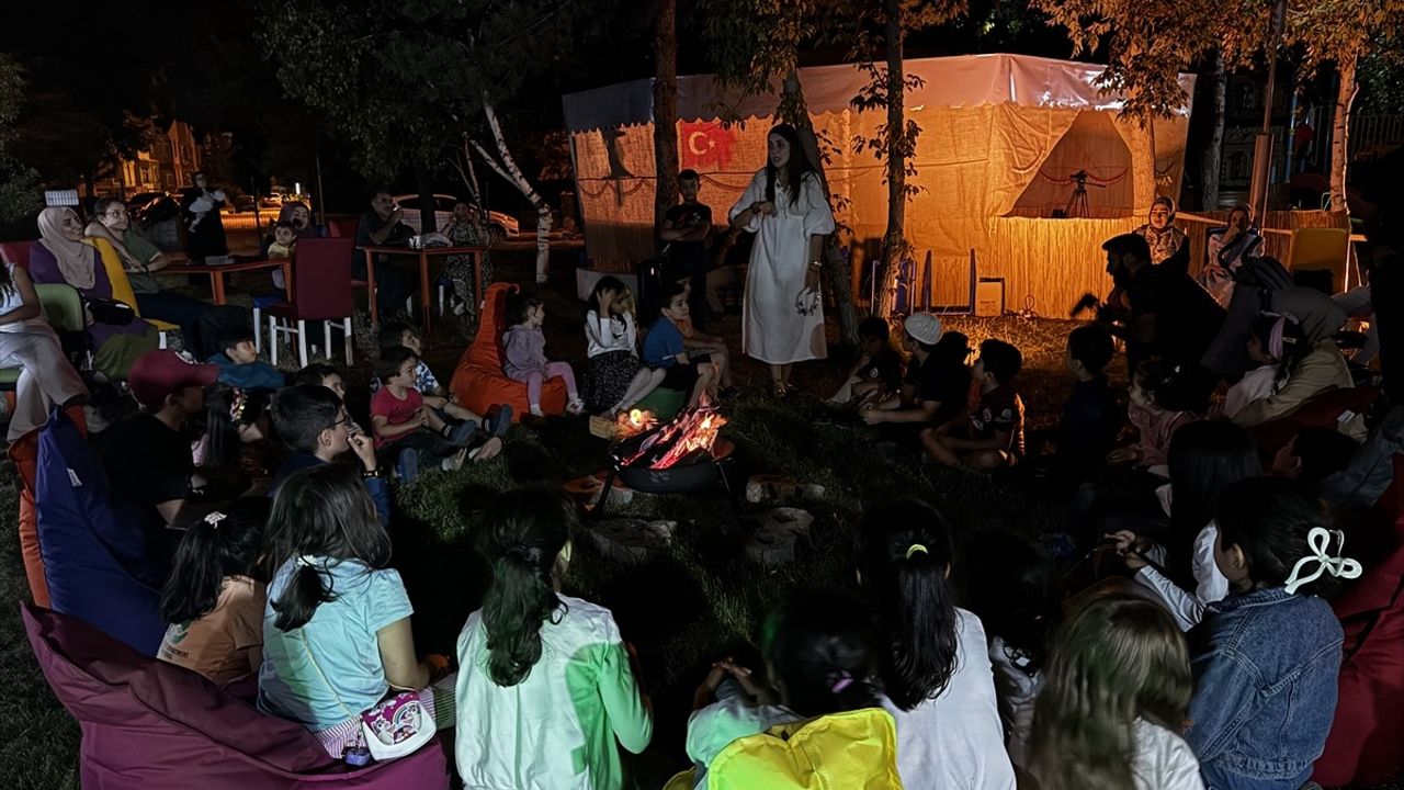 Erzurum Kültür Yolu Festivali'nde çocuklara geleneksel Türk masalları ve kültür etkinlikleri