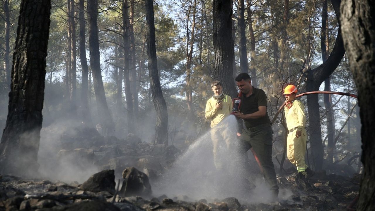 Fethiye Yakacık'ta orman yangını havadan ve karadan müdahaleyle kontrol altına alındı