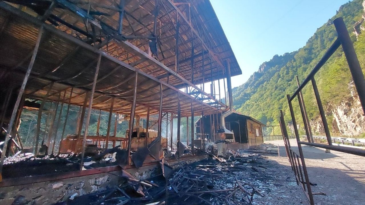 Giresun Dereli'de Restoran Yangını: Kuzalan Tabiat Parkı Yanındaki Tesis Kullanılamaz Hale Geldi