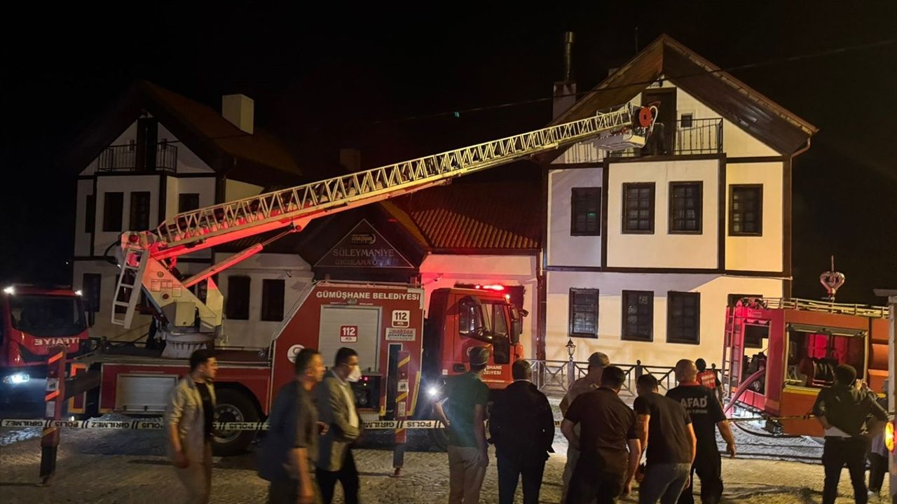 Gümüşhane'de Butik Otelde Yangın: İtfaiye Ekipleri Olay Yerinde