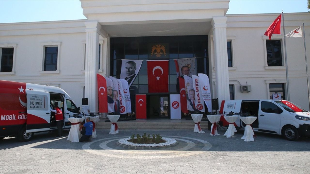 Hatay'da sınır güvenliğine 7 dron ve 2 mobil göç aracı hizmete girdi