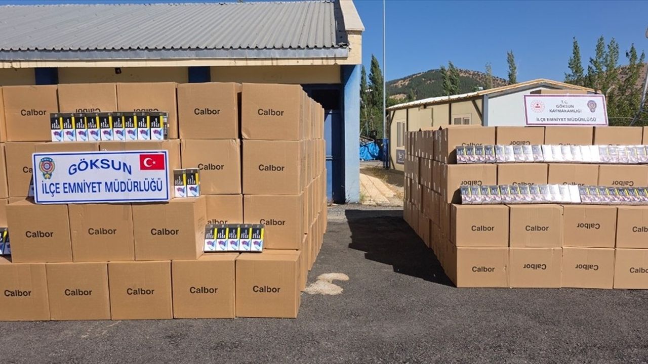 Kahramanmaraş'ta gümrük kaçağı olduğu değerlendirilen 6 milyon makaron ele geçirildi