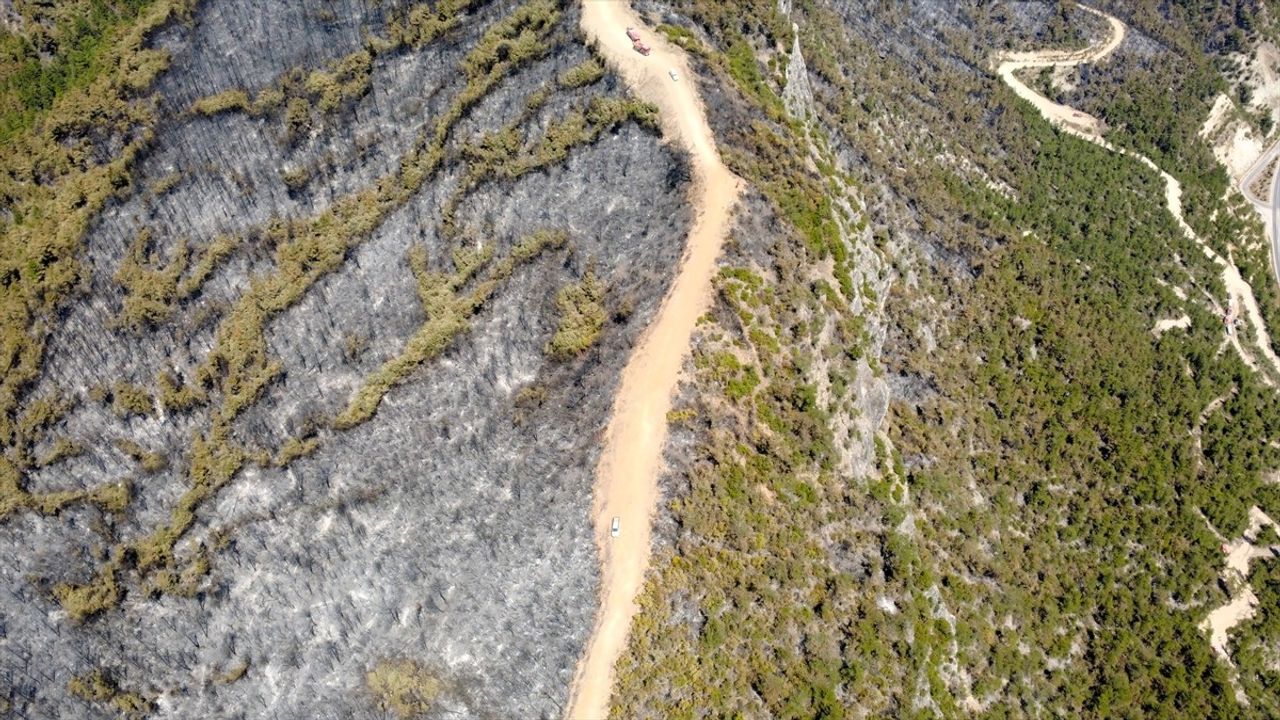 Karabük'teki Orman Yangını Havadadan Görüntülendi