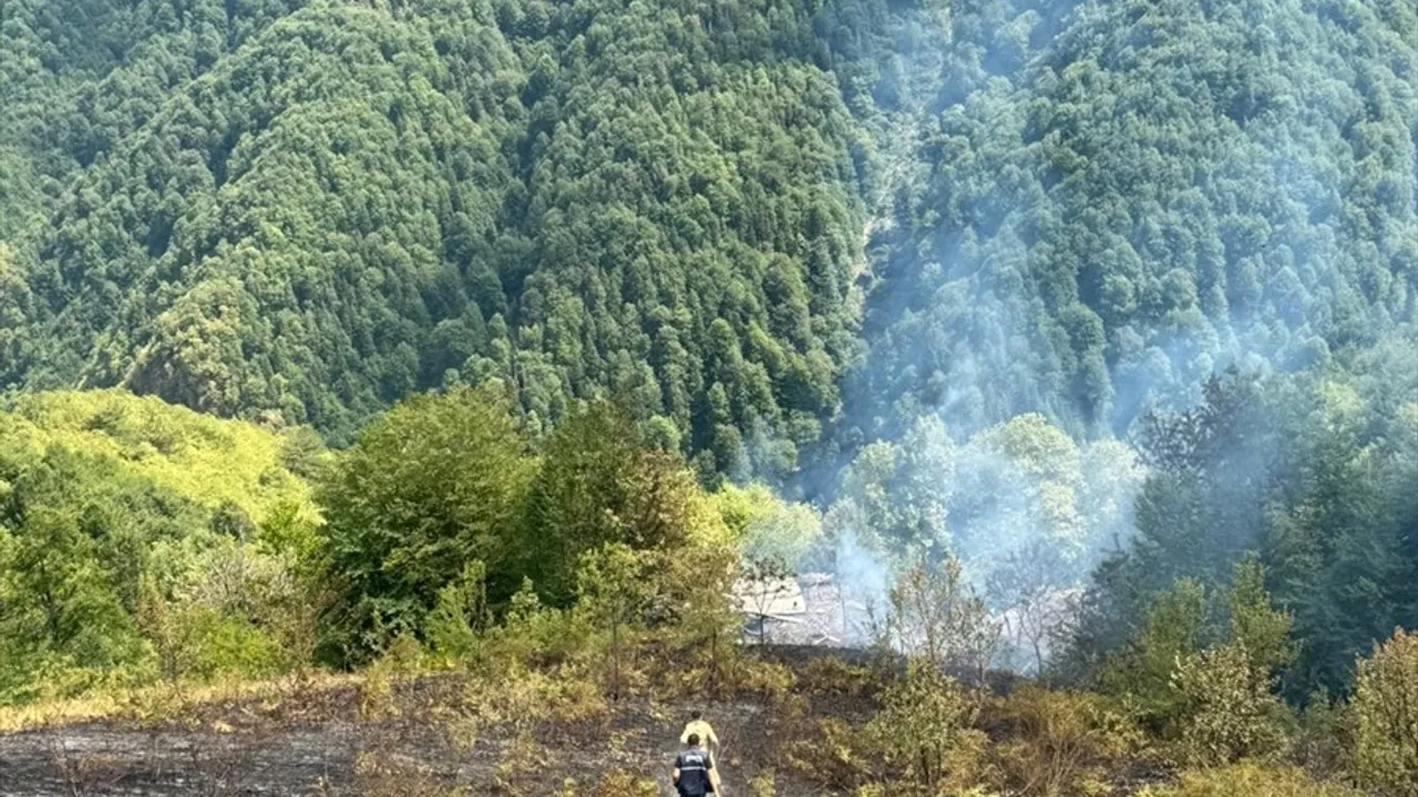 Kastamonu Çatalzeytin'de ev yangını ormana sıçramadan söndürüldü