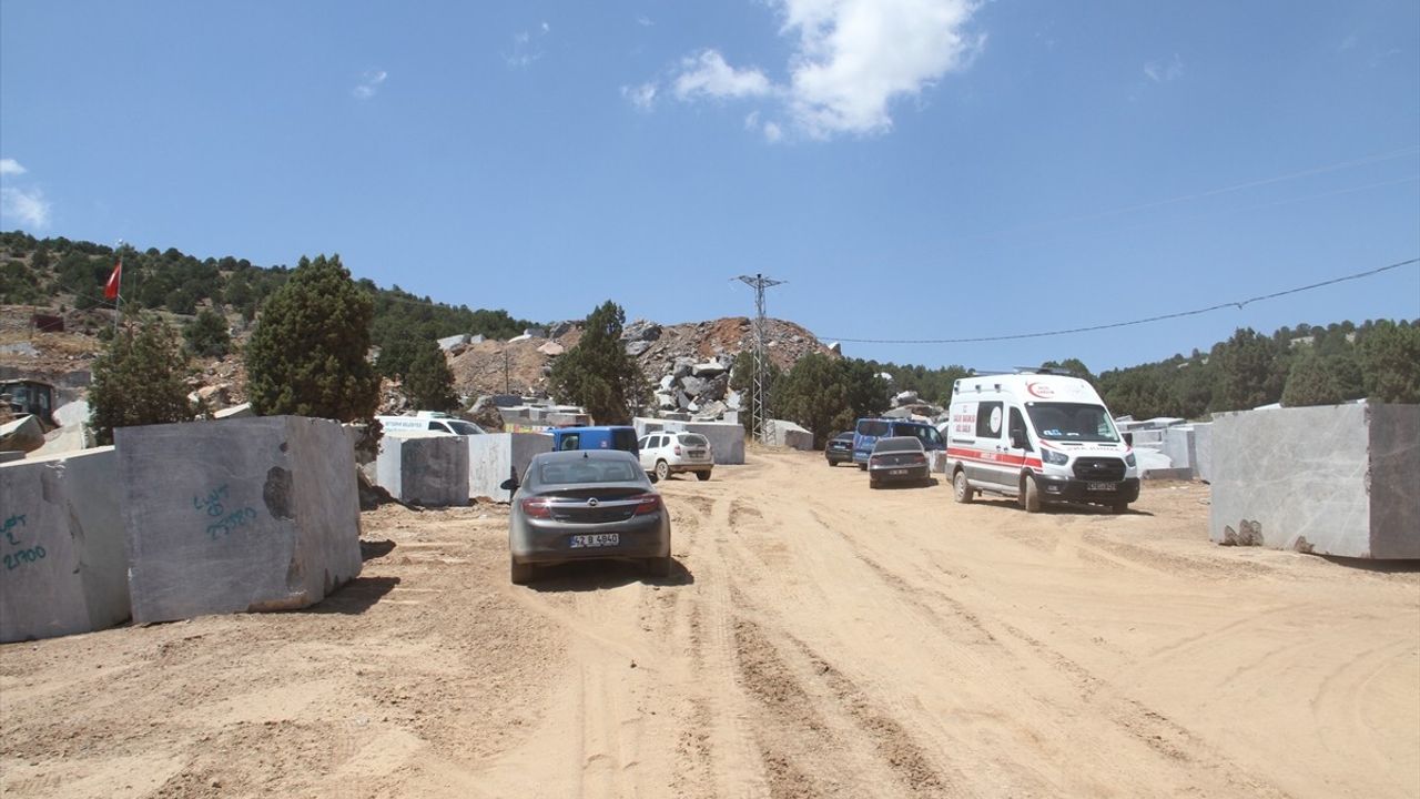 Konya'da Mermer Blok Düşmesi Sonucu Maden Mühendisi Hayatını Kaybetti