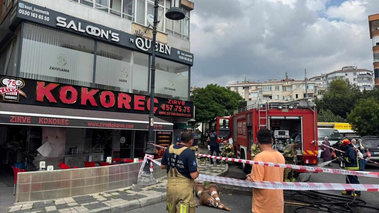 Maltepe'de kapalı güzellik salonunda kozmetik cihazı patlaması sonucu yangın çıktı, itfaiye söndürdü