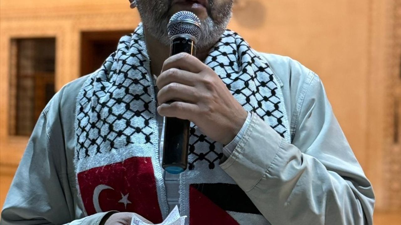 Mardin'de Filistin İçin Protesto Yürüyüşü Düzenlendi