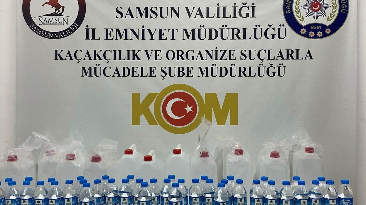 Samsun'da kaçak içki operasyonu: 40 litre etil alkol ve 35,5 litre sahte içki ele geçirildi, 1 kişi gözaltında