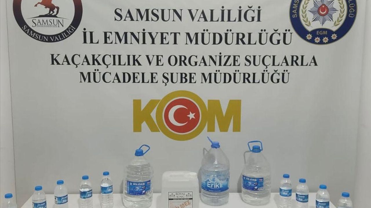Samsun'da Sahte İçki Üretiminde Bir Şüpheli Gözaltına Alındı
