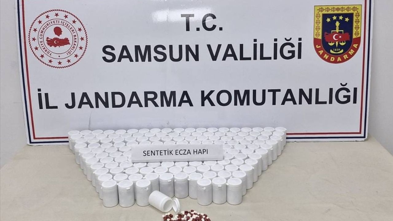 Samsun İlkadım'da 9 bin 31 sentetik ecza hapı ele geçirildi, 1 gözaltı
