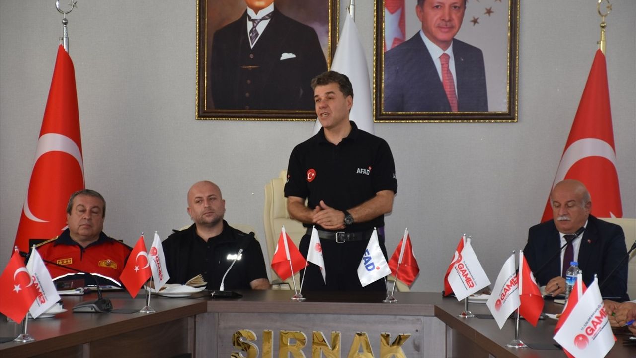 Şırnak'ta Bölgesel Afet Tatbikatı Toplantısı Düzenlendi