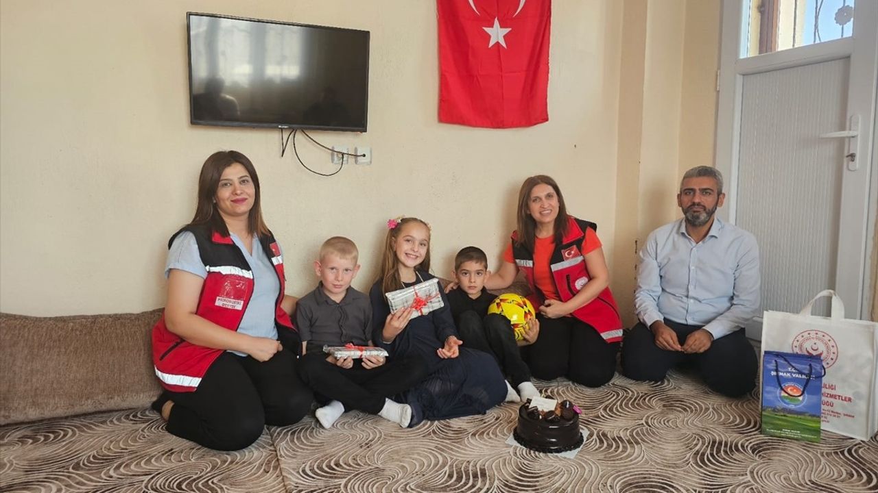 Şırnak'ta Şehit Çocuklarına Doğum Günü Sürprizi