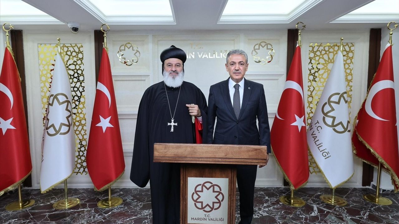 Süryani Ortodoks Patriği Mor İğnatius II. Efrem Kerim’den Mardin Valisi Tuncay Akkoyun’a Ziyaret