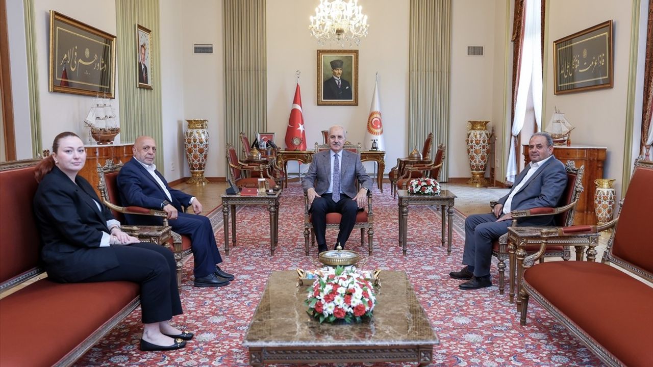 TBMM Başkanı Numan Kurtulmuş, HAK-İŞ Genel Başkanı Mahmut Arslan'ı kabul etti