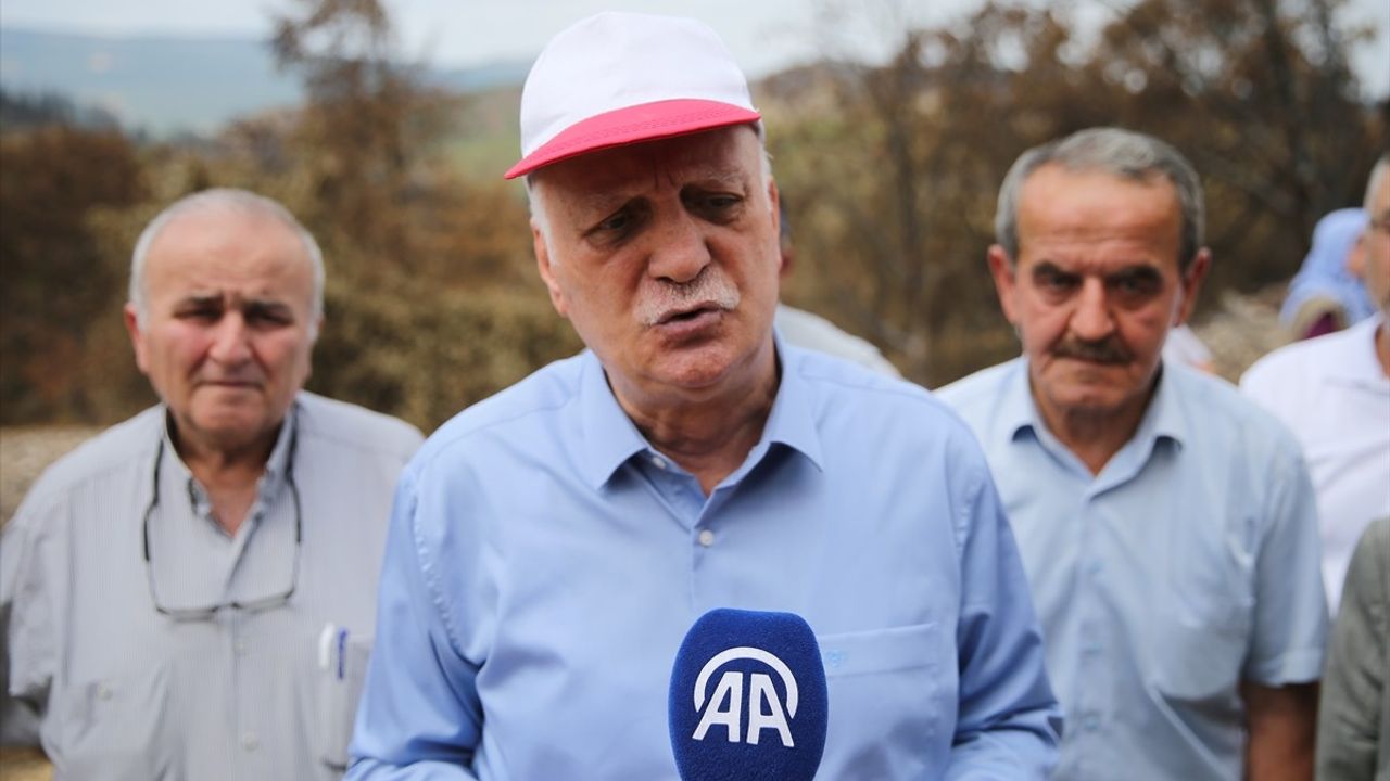 TZOB Başkanı Bayraktar, Karabük'teki Yangın Bölgesini Ziyaret Etti