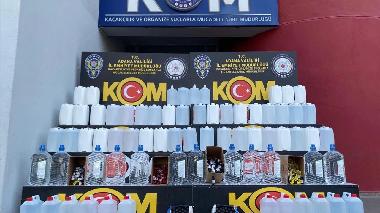 Adana merkezli 5 ilde sahte içki operasyonu: 14 gözaltı, 7 tutuklama