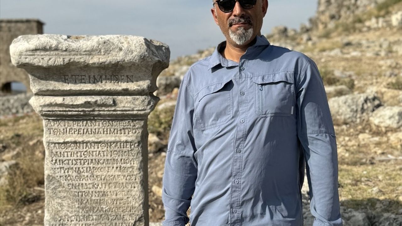 Antalya Sillyon'da Roma dönemi hayırsever Menodora'nın mezarı tespit edildi