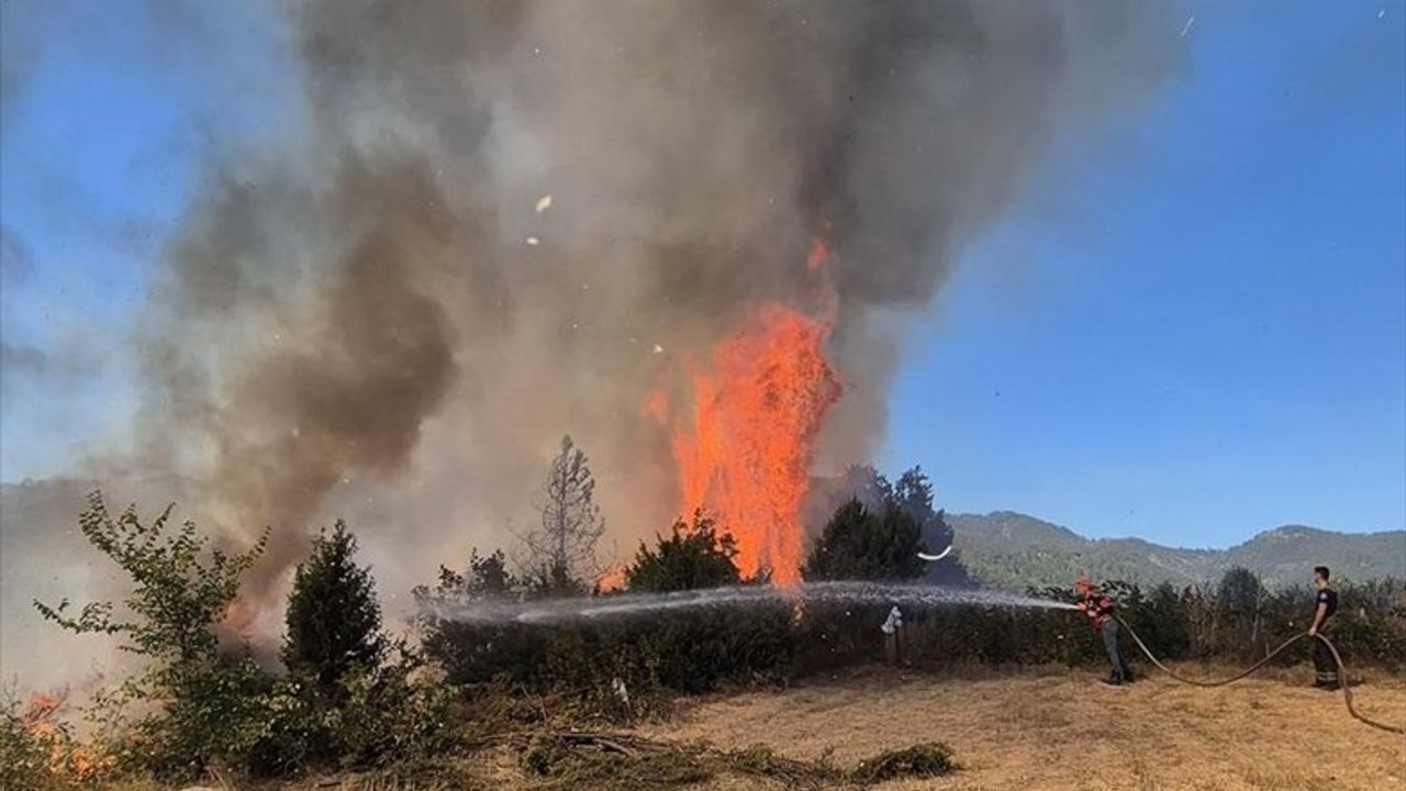 Bursa Orhaneli'de orman yangını: Topuk Mahallesi'nde havadan ve karadan müdahale sürüyor