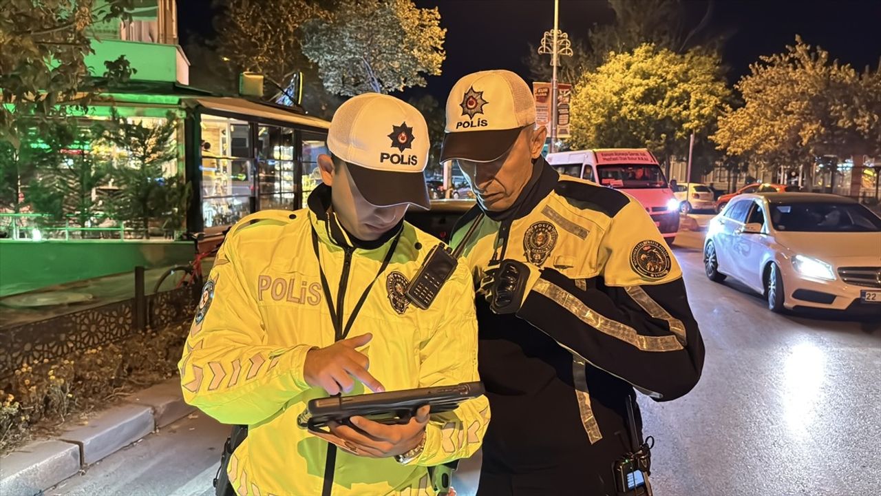 Edirne'de drone destekli denetimde alkollü motosiklet sürücüsüne 28 bin 937 lira ceza